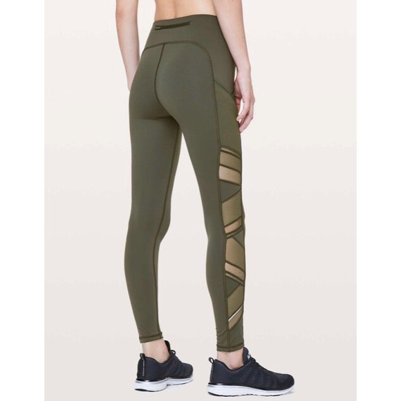 lululemon athletica Pants - Lululemon Speed Up Tight Mesh 28" Camo Green